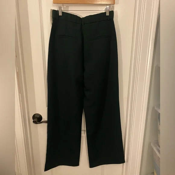NWT Abercrombie & Fitch Sloane Tailored Pant Wide Leg Kelly Green - Picture 3 of 8